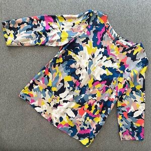 Boden Eliza Floral Silk Blend Blouse Top Size 4
